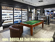 Douglas auf der Zeil, Frankfurt: Strahlende Wiedereröffnung nach Umbau - neuer Beauty-Hotspot für Männer  ©Foto: Ulrich Kaifer für Douglas
